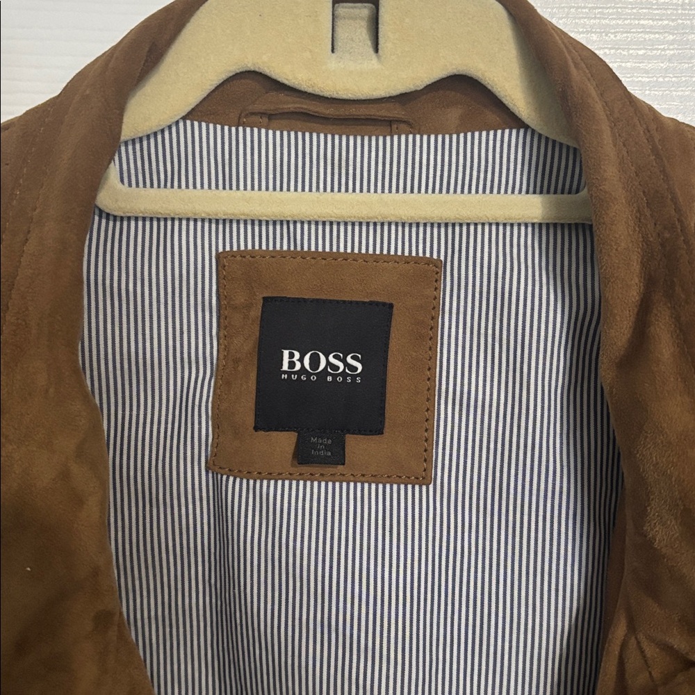 Hugo Boss Tan Suede Outerwear